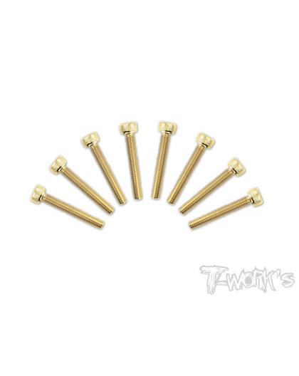 Screws Gold Chc 3X20mm (8) - T-WORKS - GSS-320H