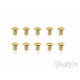 4mmx6mm Gold Button Head Screws (10Pcs) - T-WORKS - GSS-406B