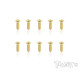 4mmx10mm Gold Button Head Screws (10Pcs) - T-WORKS - GSS-410B