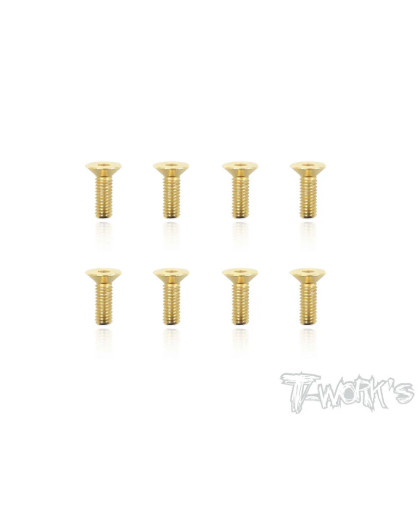 Vis Acier Traitées GOLD CHC 4x12mm (8) - T-WORKS - GSS-412C