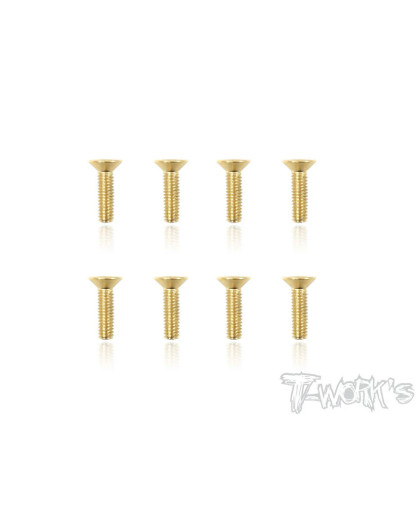Vis Acier Traitées GOLD CHC 4x14mm (6) - T-WORKS - GSS-414C