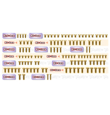 Kit Vis Acier Nitride Doré X-RAY X4 2026 (117) - T-WORKS - GSSU-X4'26