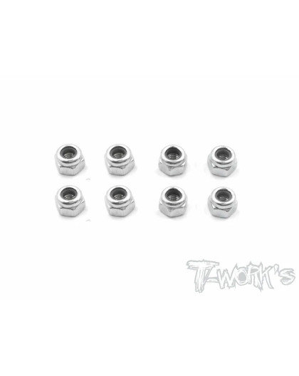 Nickel M3 Lock Nuts (8Pcs.) - T-WORKS - NSS-3LN