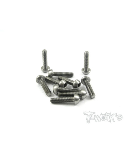 3mm X 12mm Titanium Hex. Bhc Screw - T-WORKS - TSS-312B