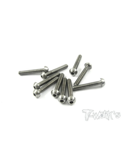 3mm X 20mm Titanium Hex. Bhc Screw - T-WORKS - TSS-320B