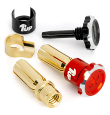 Prises PK5 avec vis sécurité - Noir/Rouge - 1UP - 1UP-190455