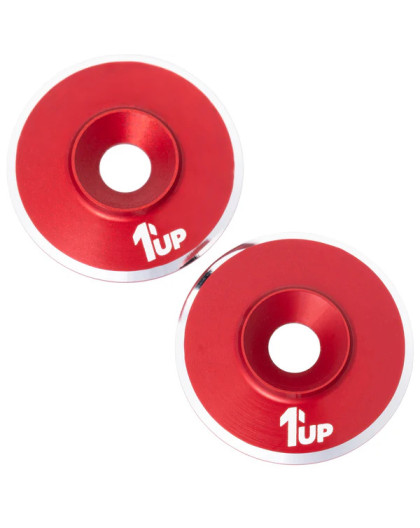 LowPro Wing Washers - M3 - 2pcs - Red Shine - 1UP - 1UP-820521