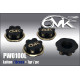 Ecrous de roues borgnes laiton - Noir/Or (4) - 6MIK - PW0100L