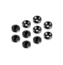 Alu Countersunk Servo Shim - Black (10) - HUDY - 296509-K