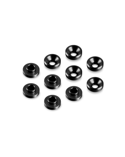 Rondelles de fixation servo - Noir (10) - HUDY - 296509-K