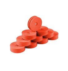 Jantes TT 1/10 avant étroite 2WD - Orange (10) - HUDY - 803221-O
