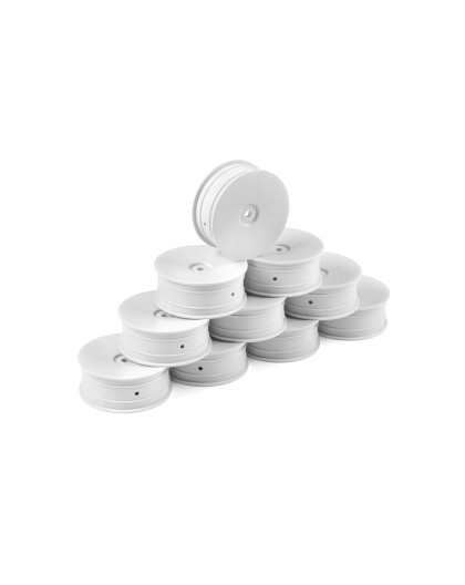 Jantes TT 1/10 avant 2WD - Blanc (10) - HUDY - 803211