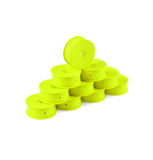 Jantes TT 1/10 avant 2WD - Jaune (10) - HUDY - 803211-Y