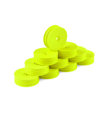 Jantes TT 1/10 avant étroite 2WD - Jaune (10) - HUDY - 803221-Y