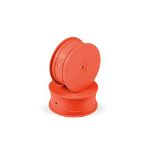 Jantes TT 1/10 avant 4WD - Orange (2) - HUDY - 803230-O