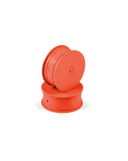 Jantes TT 1/10 avant 4WD - Orange (2) - HUDY - 803230-O