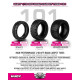 Pneus TT 1/10 AR 2WD/4WD collés - 101 (2) - HUDY - 856101