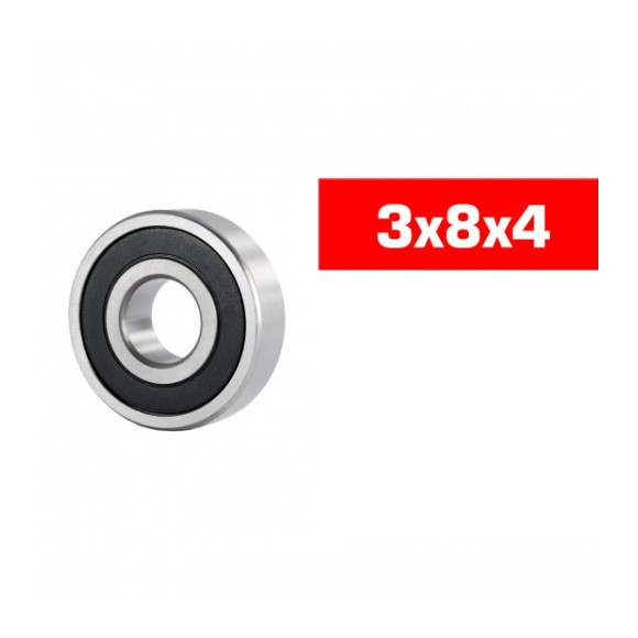3X8X4mm Hs Rubber Sealed Bearing Set (10Pcs) - ULTIMATE - UR7813