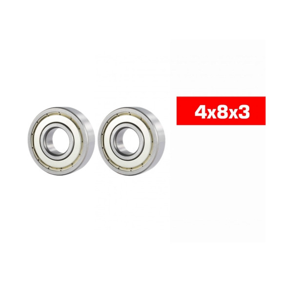 4X8X3mm Hs Metal Shielded Bearing Set (2Pcs) - ULTIMATE - UR7816-2