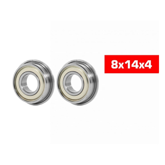Roulements métal HS 8x14x4 épaulés (2pcs) - ULTIMATE - UR7842-2