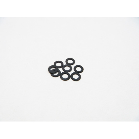  3mm Alloy Spacer Set (0.5T)  [Black] - HIRO SEIKO - 48441