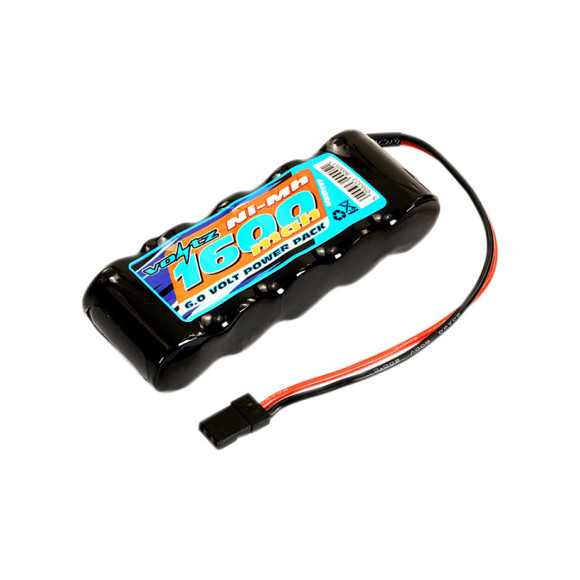 1600mah 6.0V RECEIVER PACK STRAIGHT (JR) - VOLTZ - VZ0111