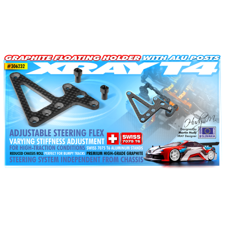 Support supérieur servo flottant carbone - XRAY - 306232